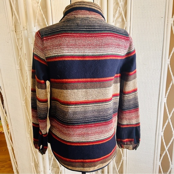 Woolrich Horizon View Half Zip Flannel Pullover Multicolor Stripes size S / P - Picture 6 of 16